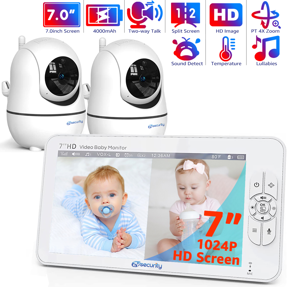 Smart Home Battery Camera - Monitor bayi Video 7.0 inci HD