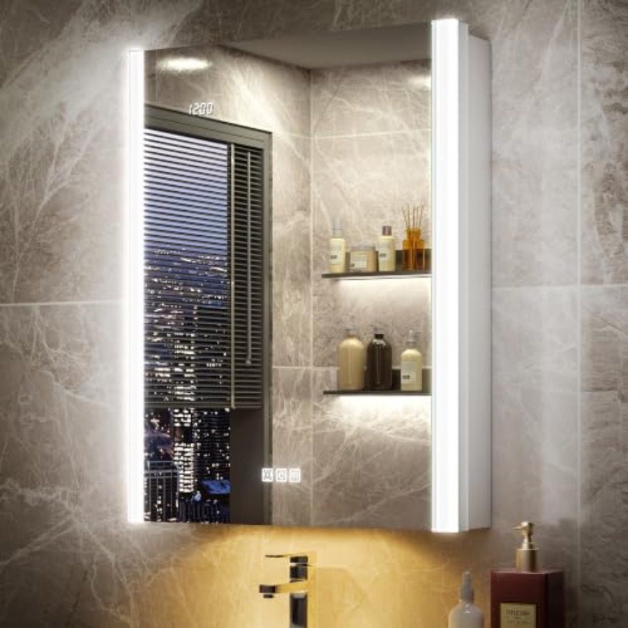 Smart Night Light - Cermin lemari obat kamar mandi dengan