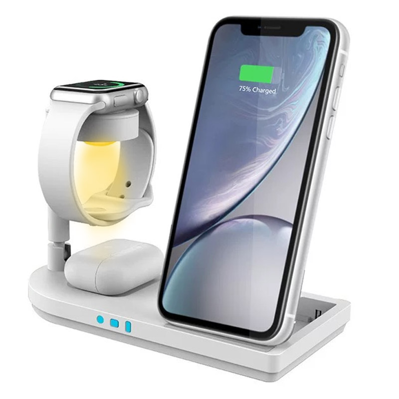 Smart Night Light - Stasiun Pengisi Daya Nirkabel 3-in-1 yang