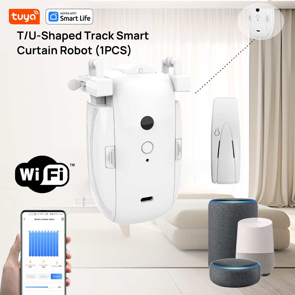 Smart Home Website - Robot tirai WiFi cerdas Tuya (1