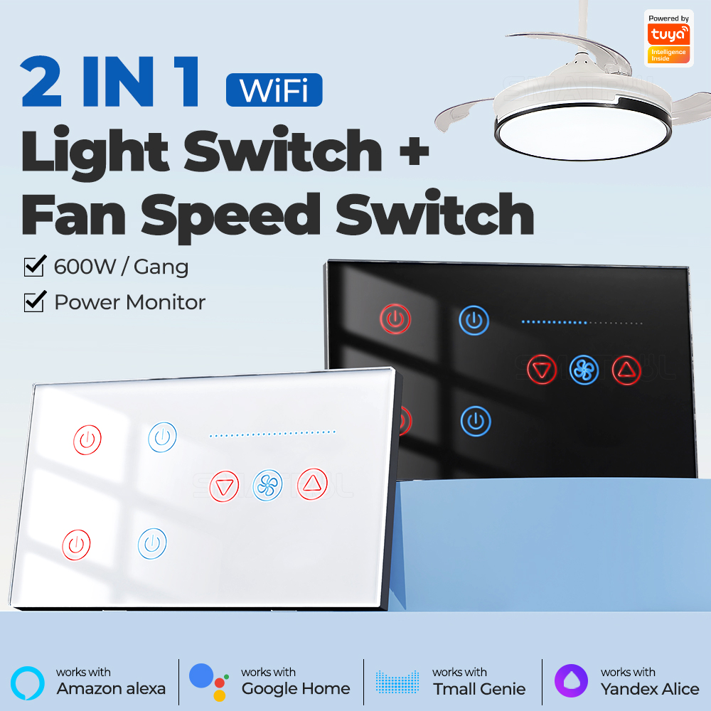 Smart Home Ventilation System - Zigbee WIFI Sakelar Dinding Pintar Kontrol