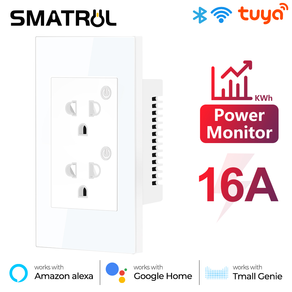 Smart Home Energy Monitor - 16A Tuya WiFi Bluetooth US EU