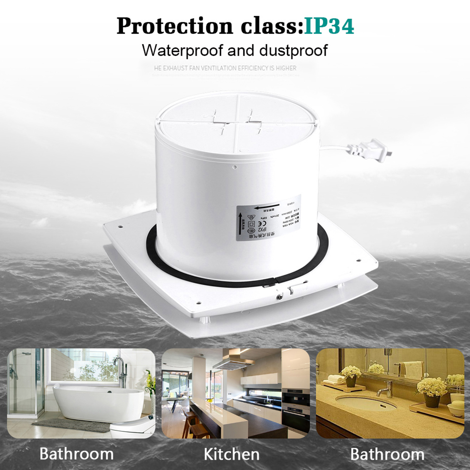 Smart Home Ventilation System - Kipas pembuangan plafon kamar mandi, sistem