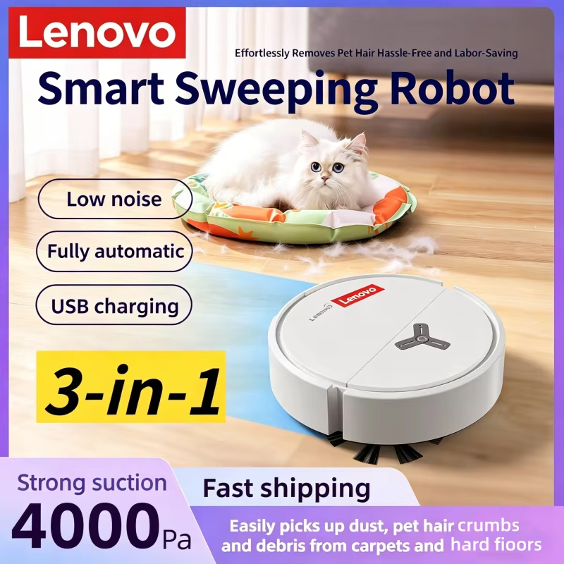 Smart Home Tools - Robot Penyedot Debu Pintar Lenovo 3-in-1,
