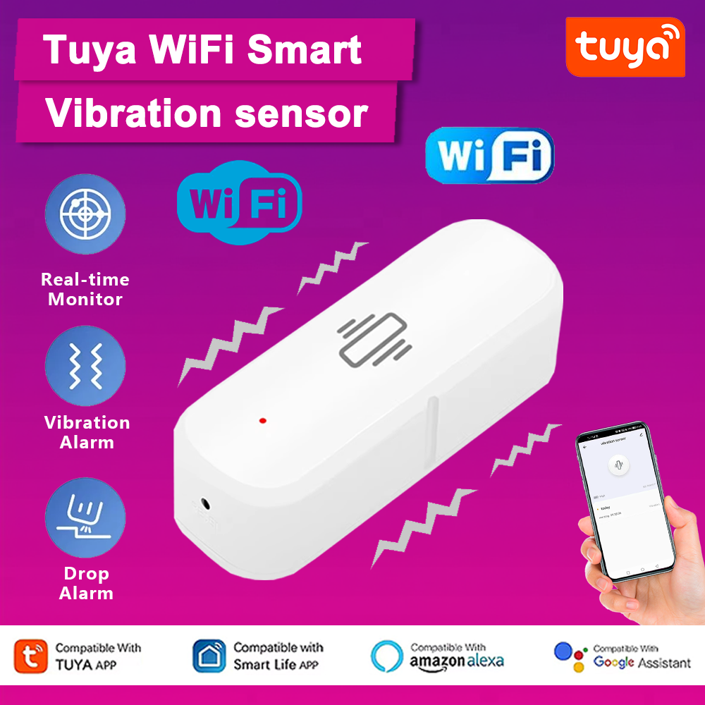 Smart Home Notifications - Sensor Getaran WiFi Tuya, Deteksi Guncangan,
