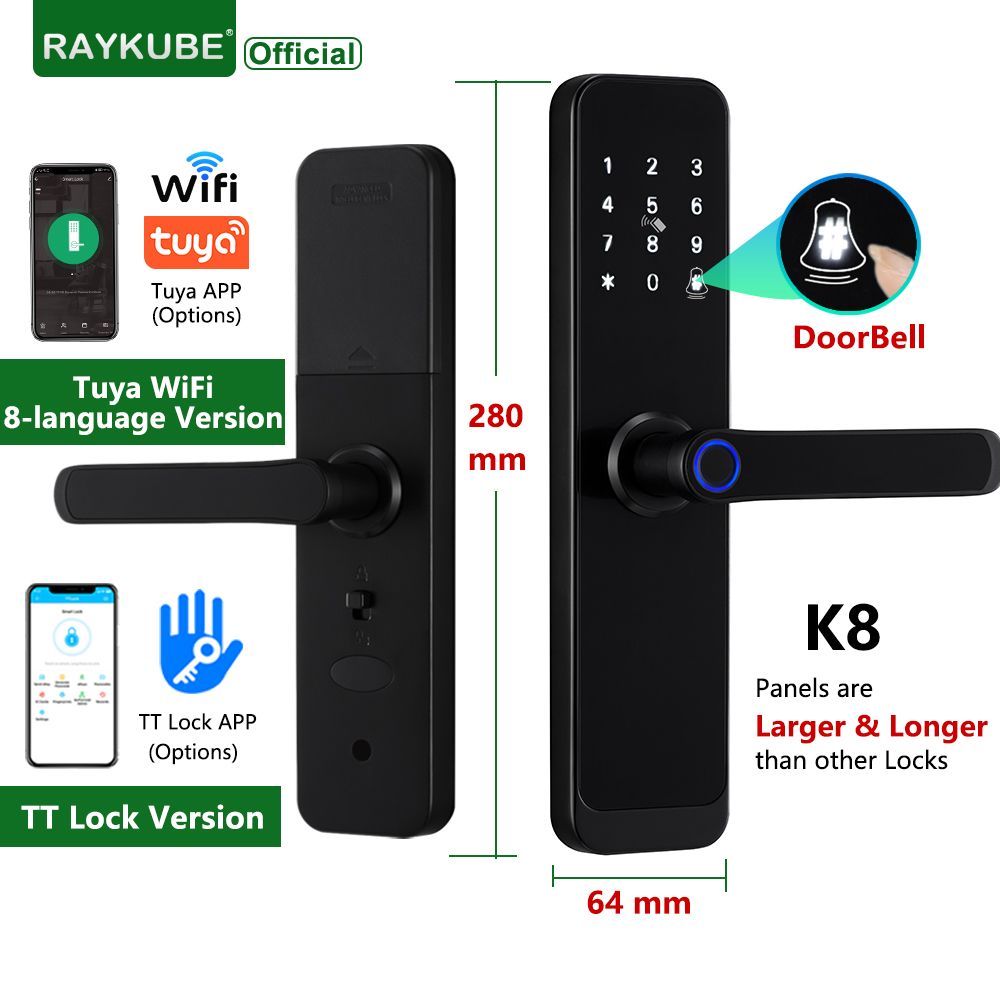 Smart Home Website - RAYKUBE K8 Kunci Pintu Pintar TTlock