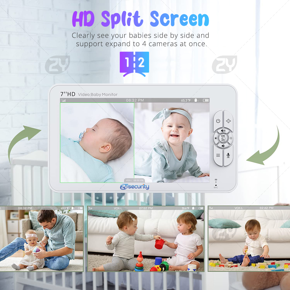 Monitor bayi Video 7.0 inci HD - Smart Home Battery Camera ulasan dan harga