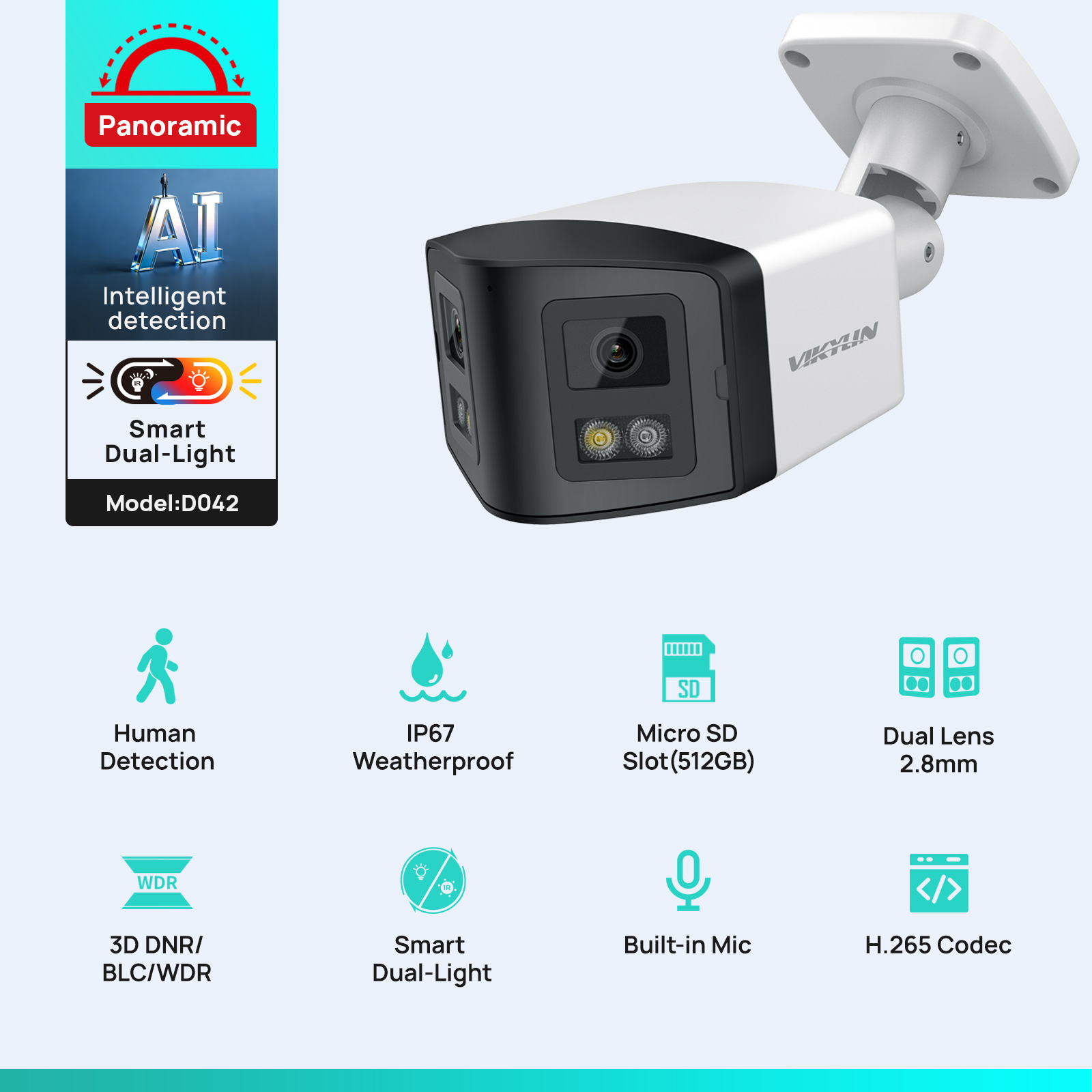 VIKYLIN 170 °   Kamera IP Keam - Smart Home Notifications ulasan dan harga