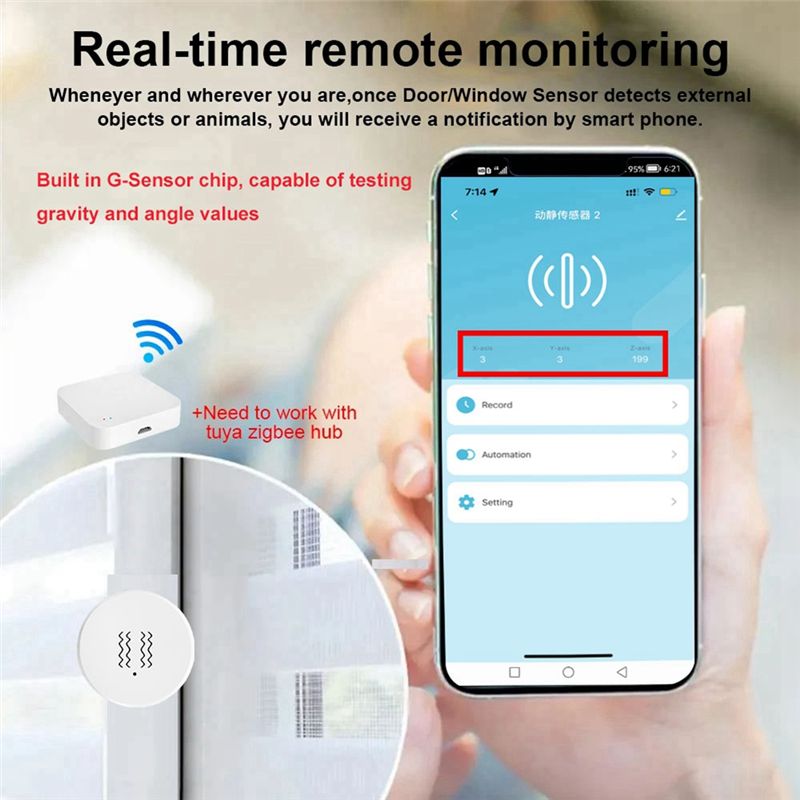 [NEW A09R!】 Sensor Getaran Pin - Smart Home Notifications ulasan dan harga