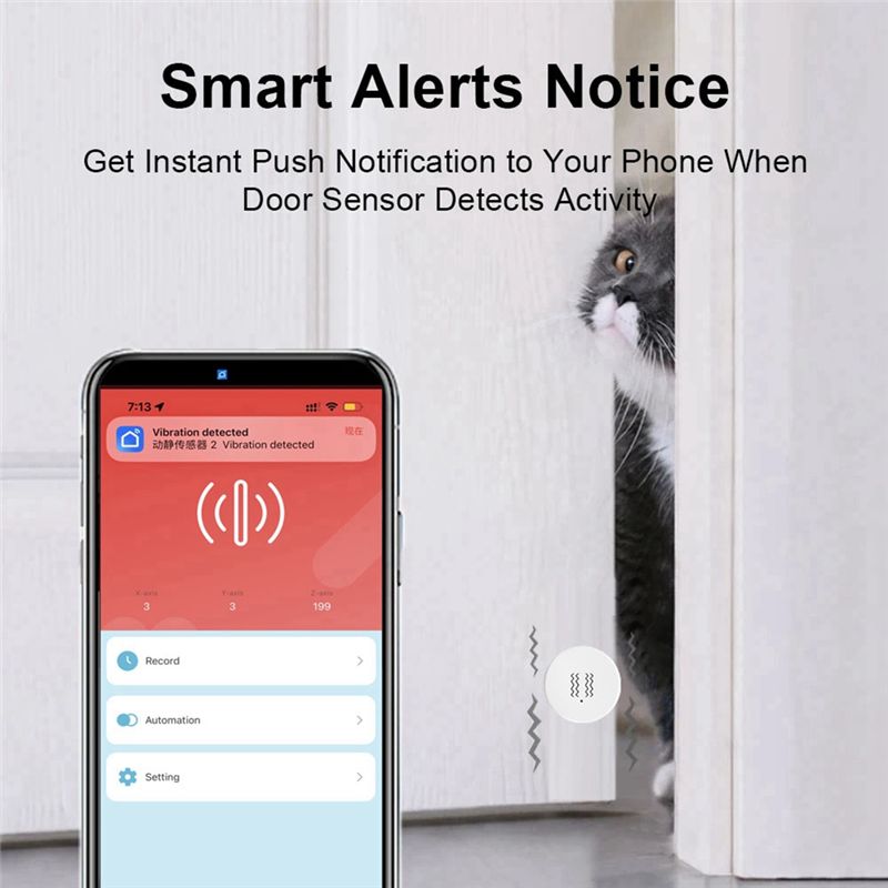 [NEW A09R!】 Sensor Getaran Pin - Smart Home Notifications ulasan dan harga