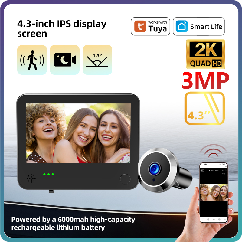 Danmini Kamera Lubang Intip Wi - Smart Home Battery Camera ulasan dan harga