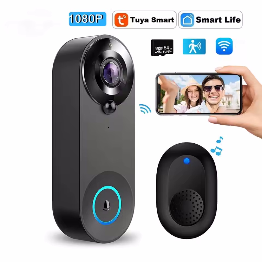 Tuya 1080P Bel Pintu WIFI Nirk - Smart Home Battery Camera ulasan dan harga