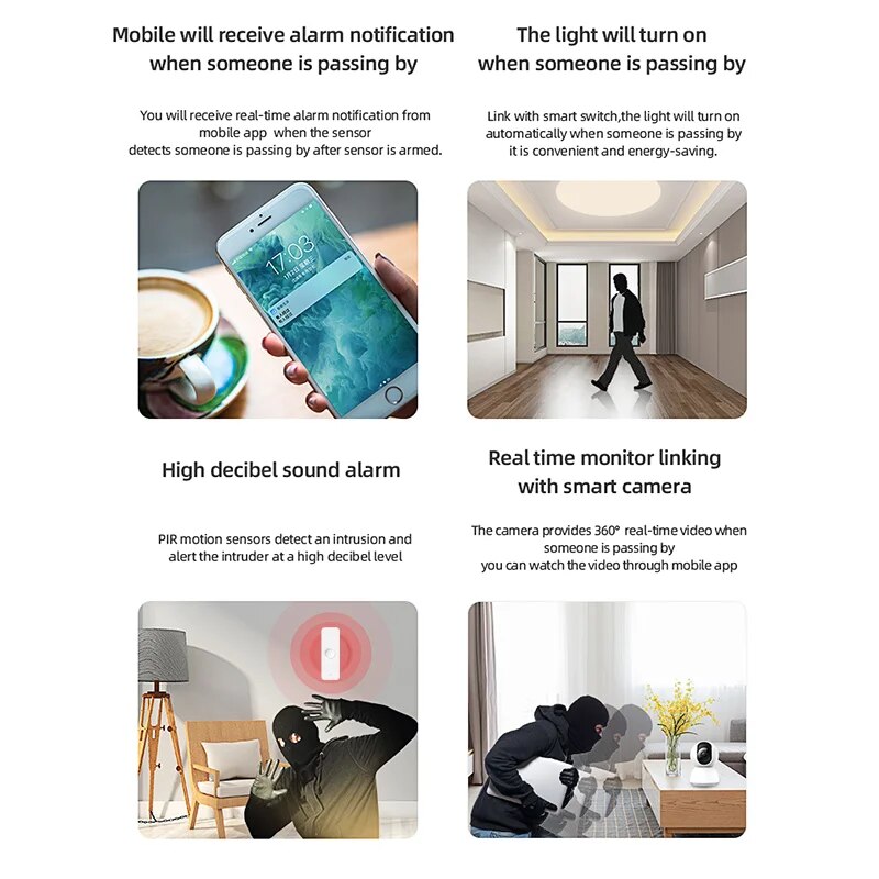 Zigbee PIR Sensor gerak WiFi,  - Smart Home Ir ulasan dan harga