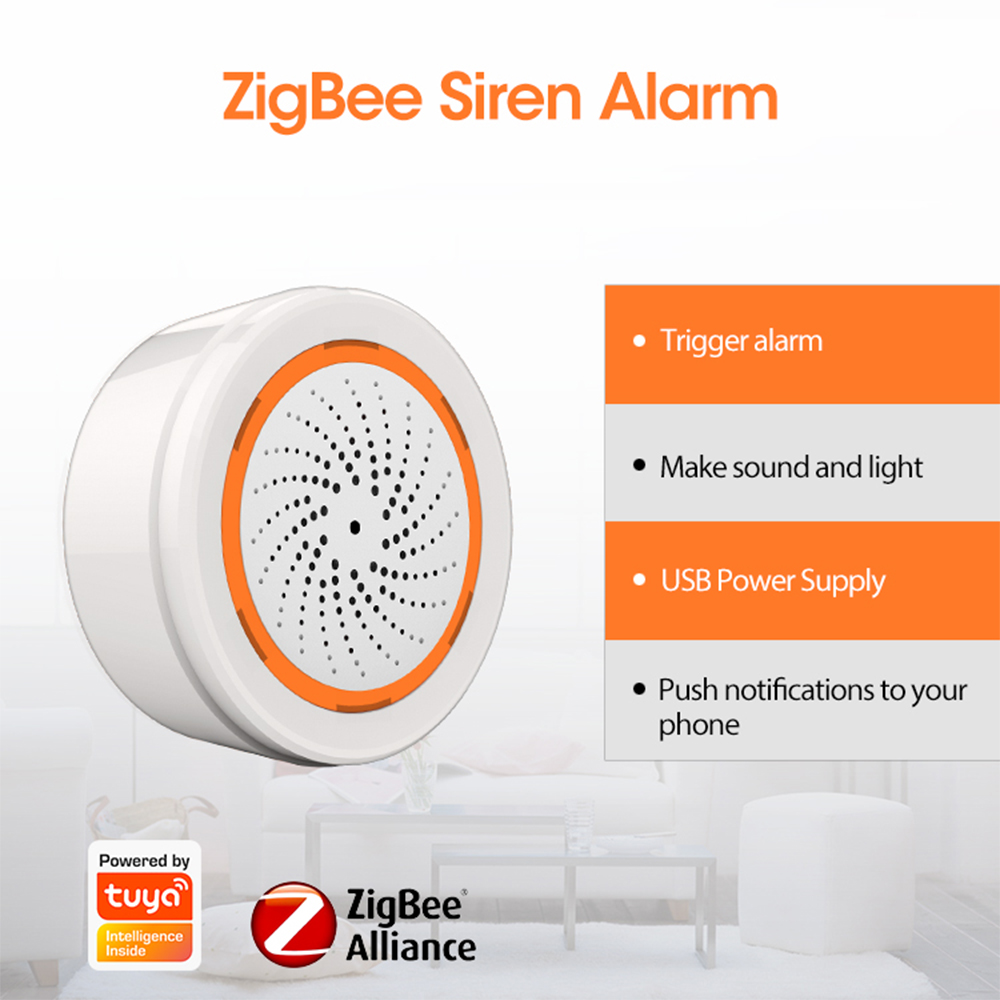 Coolcam Tuya Zigbee Alarm Sire - Smart Home Website ulasan dan harga