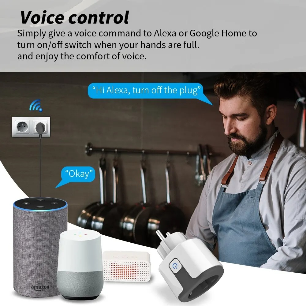 Stop Kontak Pintar WiFi EU, Be - Smart Home Energy Monitor ulasan dan harga