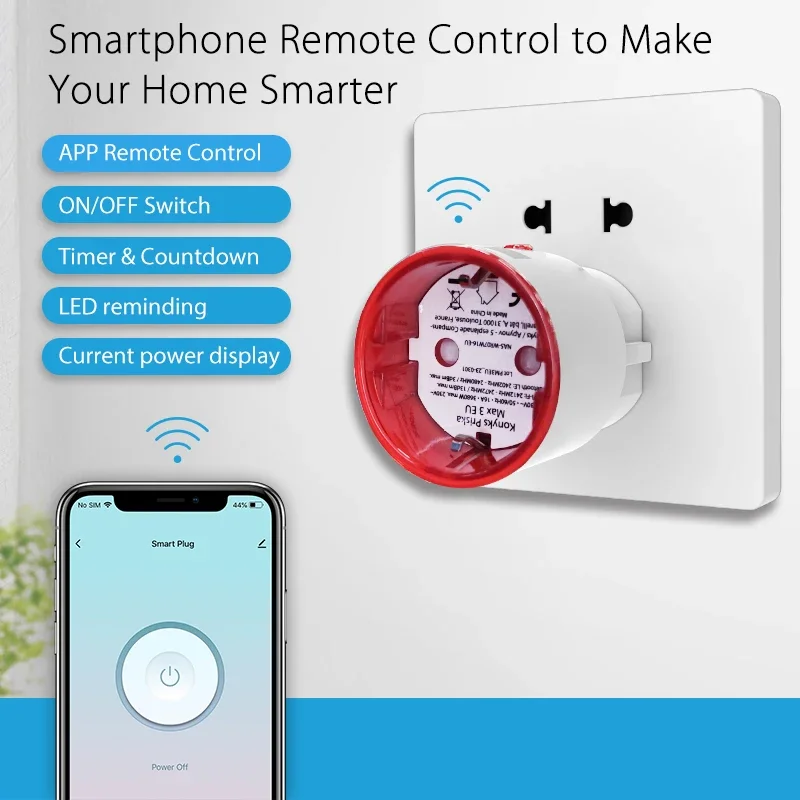 Tuya WiFi Smart Plug Socket EU - Smart Home Energy Monitor ulasan dan harga