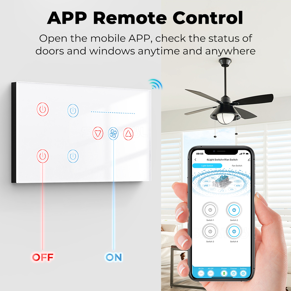 Zigbee WIFI Sakelar Dinding Pi - Smart Home Ventilation System ulasan dan harga