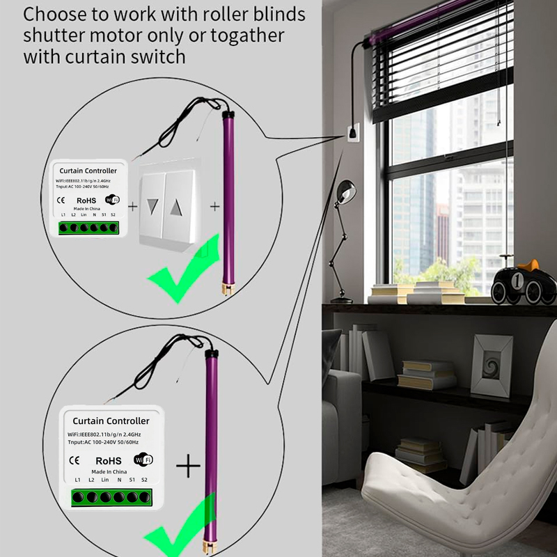 Modul Sakelar Tirai Pintar Wif - Smart Home Blinds ulasan dan harga