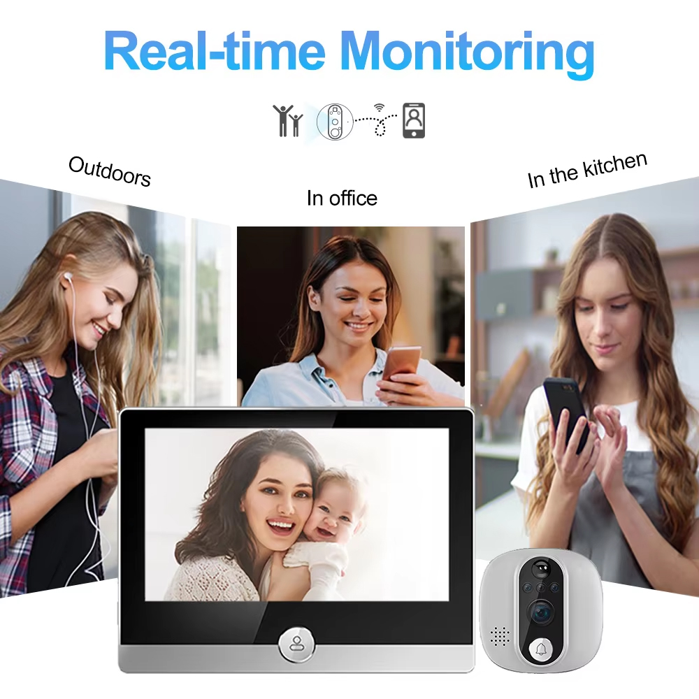 Tuya kamera bel pintu WiFi 108 - Smart Home Battery Camera ulasan dan harga