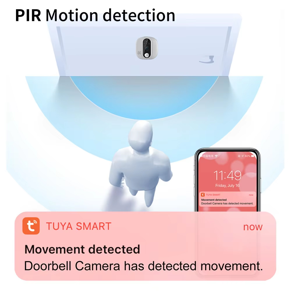 Tuya kamera bel pintu WiFi 108 - Smart Home Battery Camera ulasan dan harga
