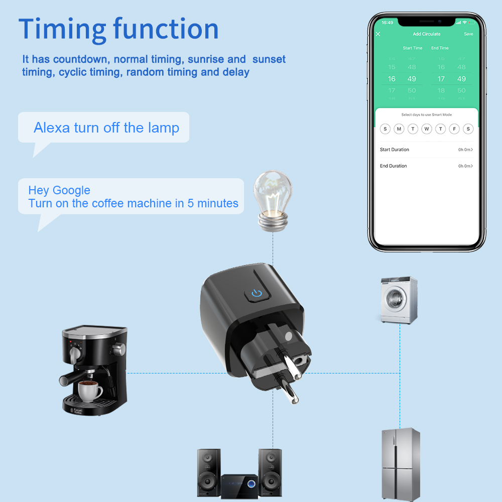 Tuya Smart Socket WiFi Remote  - Smart Home Energy Monitor ulasan dan harga