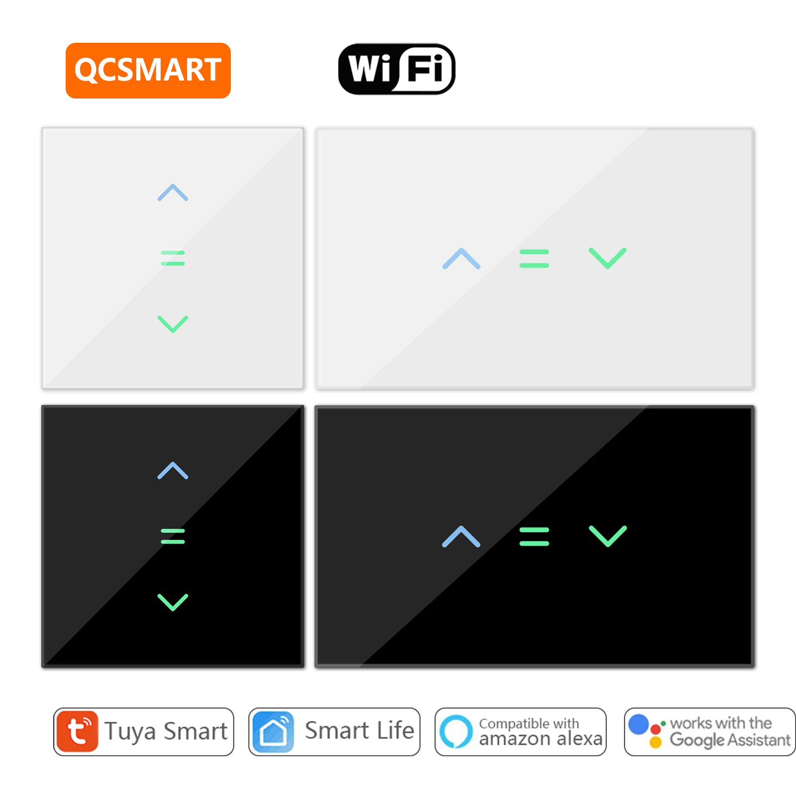 QCSMART Roller Shutter tombol  - Smart Home Blinds ulasan dan harga