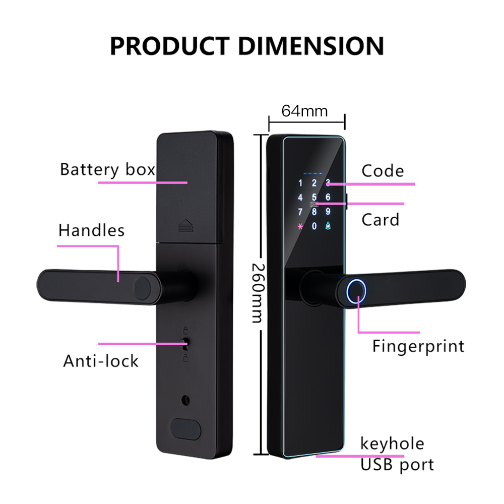Kunci Pintu Pintar WiFi Tuya A - Smart Home Website ulasan dan harga