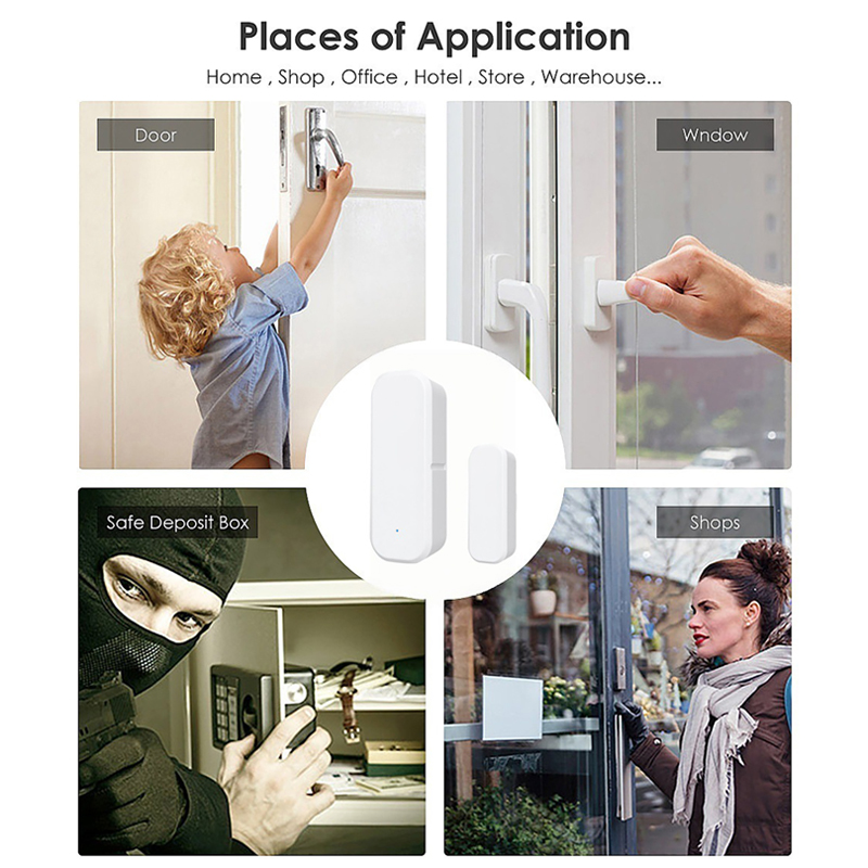 Tuya Smart WiFi Sensor Pintu R - Smart Home Notifications ulasan dan harga