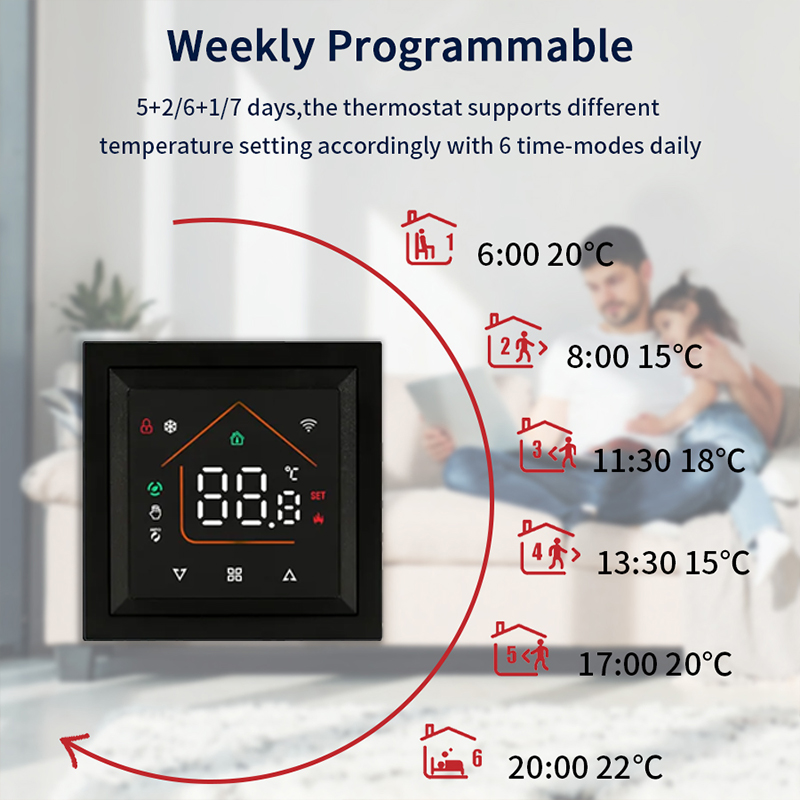 Thermostat WiFi Pintar Berfung - Smart Home Tools ulasan dan harga
