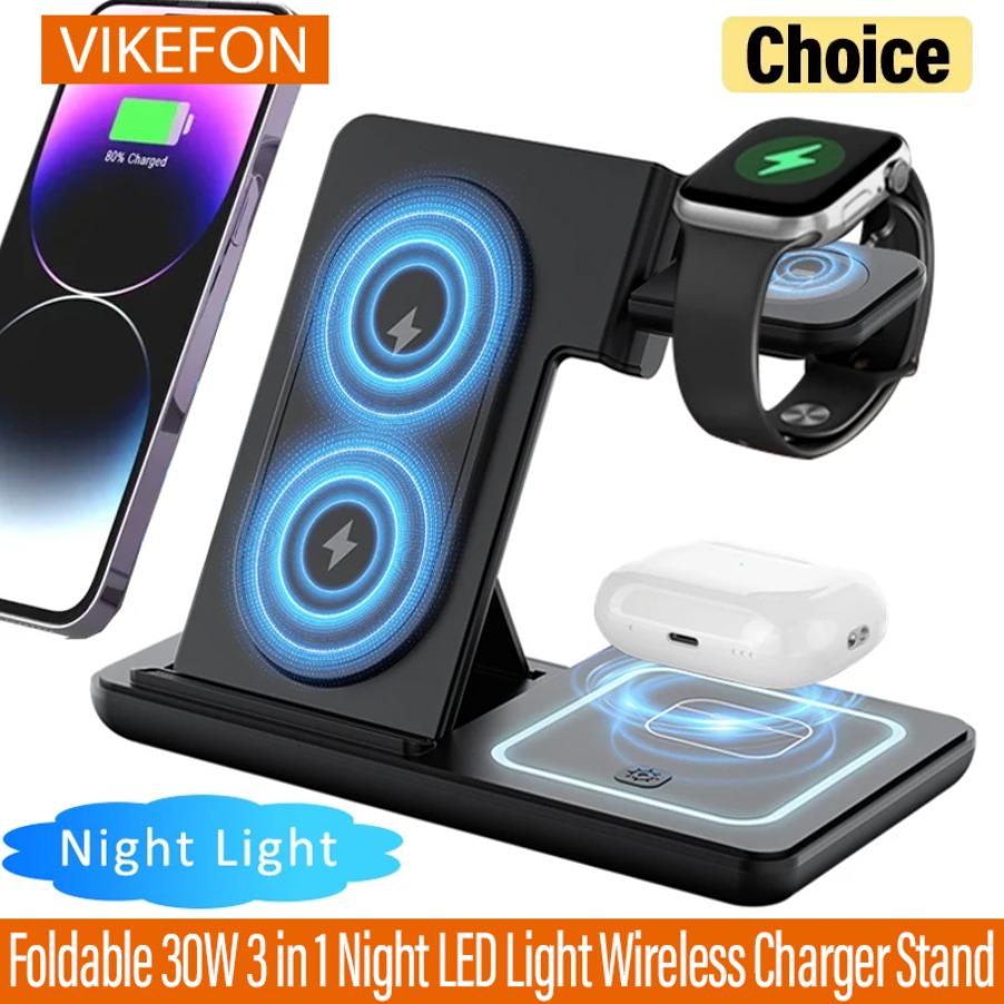 Dudukan Pengisi Daya Nirkabel  - Smart Night Light ulasan dan harga