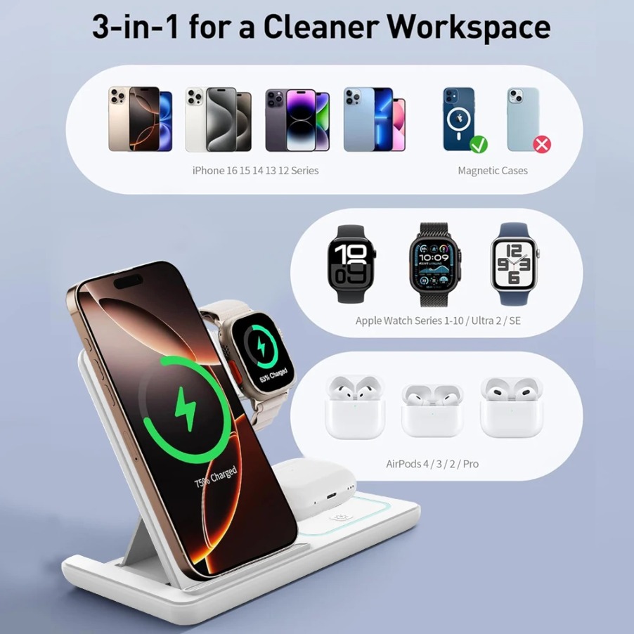 Dudukan Pengisi Daya Nirkabel  - Smart Night Light ulasan dan harga