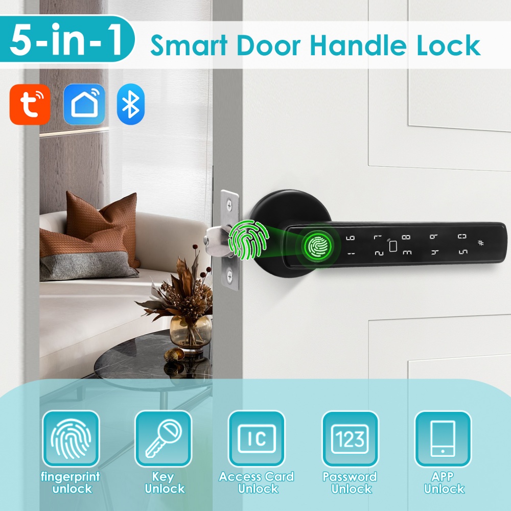 YFK Tuya Kunci Gagang Pintu Pi - Smart Home Website ulasan dan harga