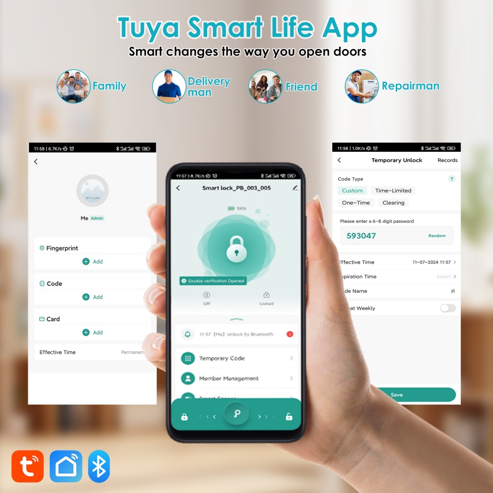 YFK Tuya Kunci Gagang Pintu Pi - Smart Home Website ulasan dan harga