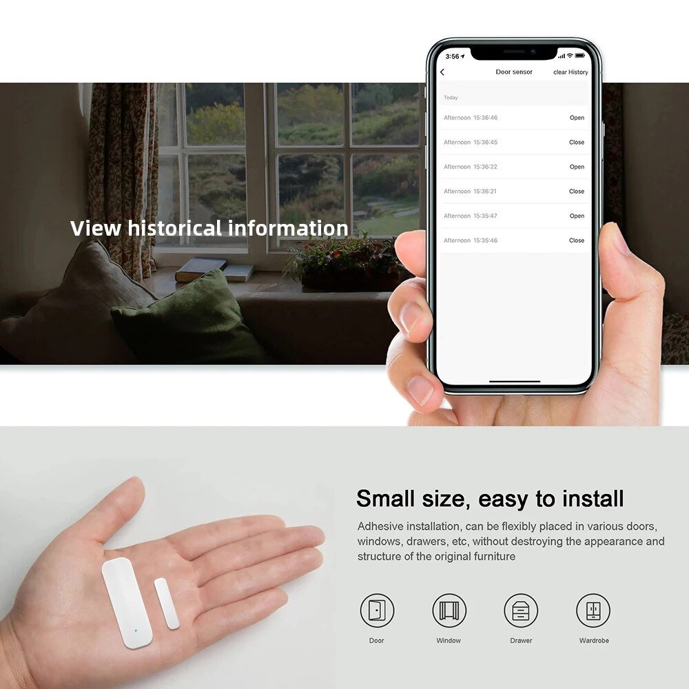 ONENUO Tuya Sensor pintu WiFi  - Smart Home Notifications ulasan dan harga