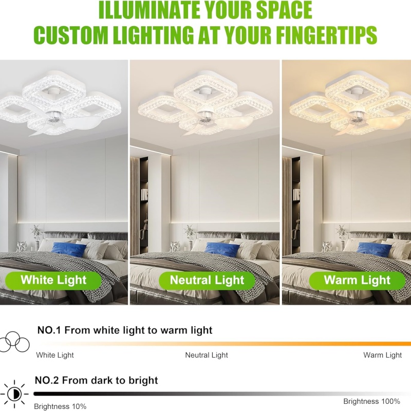 Lampu Kipas Langit-langit LED  - Smart Home Ventilation System ulasan dan harga